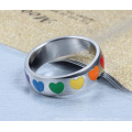 Design your own gay pride engagement gay promise stainless steel rings
